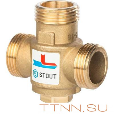 Смесительный клапан STOUT G 1 1/2M-G 1 1/2F-G 1 M 60°С Смесительный клапан STOUT G 1 1/2M-G 1 1/2F-G 1 M 60°С