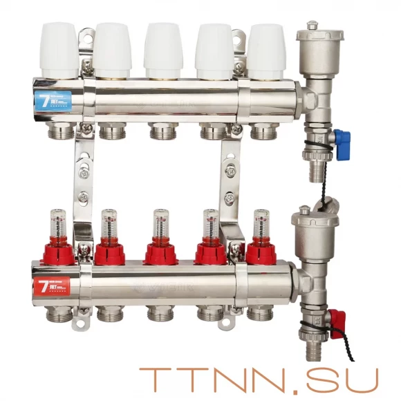 Коллекторная группа с расходомерами Vieir 4 вых VR112-04A Коллекторная группа с расходомерами Vieir 4 вых VR112-04A