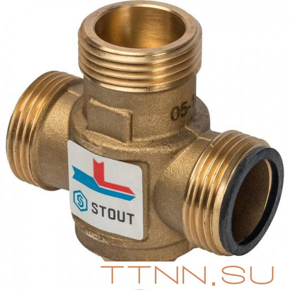 Смесительный клапан STOUT G 1 M-G 1 1/2 F-G 1 M 70°С Смесительный клапан STOUT G 1 M-G 1 1/2 F-G 1 M 70°С