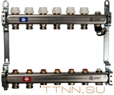 Коллектор с запорными клапанами STOUT SMS-0932-000006