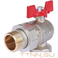 Шаровой кран угловой с американкой 1" ВН/НР, ручка бабочка ROMMER RBV-0006-0610225 Шаровой кран угловой с американкой 1" ВН/НР, ручка бабочка ROMMER RBV-0006-0610225