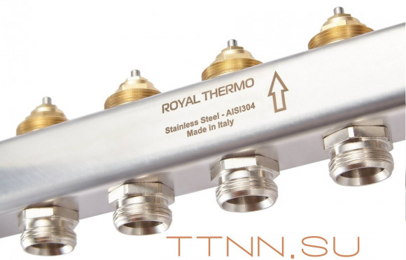 Для отопления Royal Thermo 1" ВР-3/4" НР, 6 выходов, нерж. (RTE 51.106) Для отопления Royal Thermo 1" ВР-3/4" НР, 6 выходов, нерж. (RTE 51.106)
