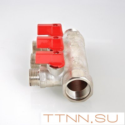 Коллектор с отсекающими кранами Valtec 1*3*1/2 VT.580 Коллектор с отсекающими кранами Valtec 1*3*1/2 VT.580