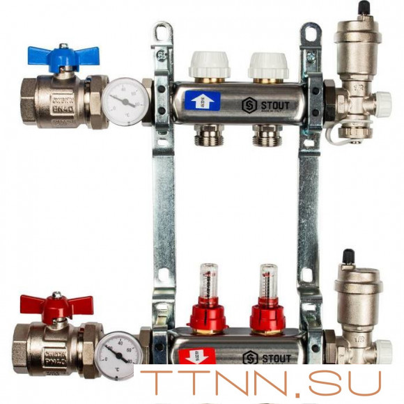 Коллектор с расходомерами STOUT SMS 0907 000002