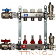 Коллектор с расходомерами STOUT 1"x3/4" на 3 выхода SMS 0907 000003 Коллектор с расходомерами STOUT 1"x3/4" на 3 выхода SMS 0907 000003