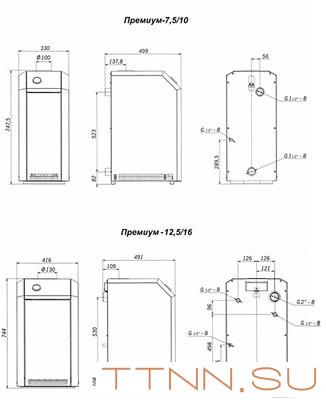 Напольный газовый котел Лемакс Премиум-16N