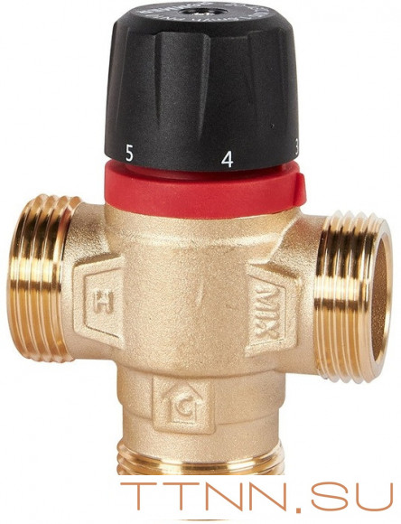 Смесительный клапан Rommer 1" НР 20-43°С KV 1,6 (RVM-0131-164325) боковое смешивание Смесительный клапан Rommer 1" НР 20-43°С KV 1,6 (RVM-0131-164325) боковое смешивание