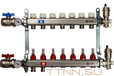 Коллектор с расходомерами STOUT SMS 0907 000007