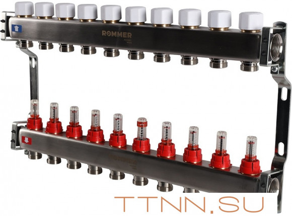 Для отопления Rommer 1"/3/4"x10 с расходомерами (RMS-1200-000010) Для отопления Rommer 1"/3/4"x10 с расходомерами (RMS-1200-000010)