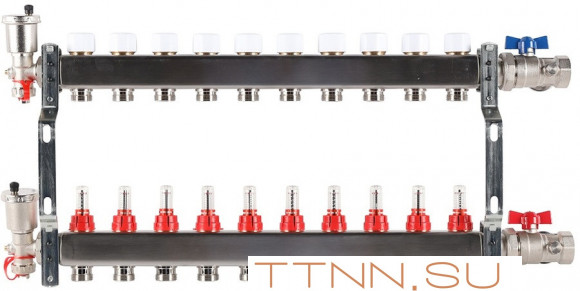 Для отопления Rommer 1"/3/4"x10 с расходомерами (RMS-1210-000010) Для отопления Rommer 1"/3/4"x10 с расходомерами (RMS-1210-000010)