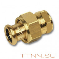 Пресс-фитинг Sanha, бронза, сгон ВПр-ВР с плоск.упл. 22x3/4 для медных труб прессовой Пресс-фитинг Sanha, бронза, сгон ВПр-ВР с плоск.упл. 22x3/4 для медных труб прессовой