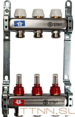 Коллектор с расходомерами STOUT SMS 0917 000003 Коллектор с расходомерами STOUT SMS 0917 000003