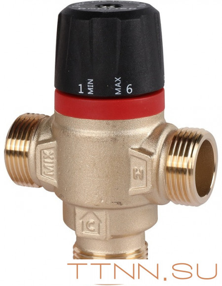 Смесительный клапан Rommer 3/4" НР 35-60°С KV 1,6 (RVM-0122-166020) боковое смешивание Смесительный клапан Rommer 3/4" НР 35-60°С KV 1,6 (RVM-0122-166020) боковое смешивание