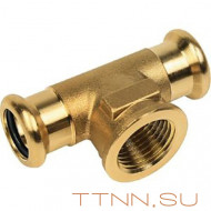 Пресс-фитинг Sanha, бронза, тройник ВПр-ВР-ВПр 28x1/2x28 для медных труб прессовой Пресс-фитинг Sanha, бронза, тройник ВПр-ВР-ВПр 28x1/2x28 для медных труб прессовой