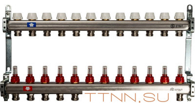 Коллектор с расходомерами STOUT SMS 0917 000012