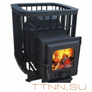 Чугунная печь для бани Варвара "Прима" 22 (К402) панорамная дверь Чугунная печь для бани Варвара "Прима" 22 (К402) панорамная дверь