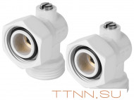 Набор нижнего подключения Royal Thermo угловой раздельный 3/4х3/4ЕК (белый) Набор нижнего подключения Royal Thermo угловой раздельный 3/4х3/4ЕК (белый)