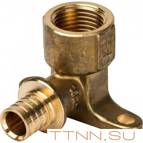 Угольник настенный с креплением 16xRp 1/2" для труб из сшитого полиэтилена Угольник настенный с креплением 16xRp 1/2" для труб из сшитого полиэтилена