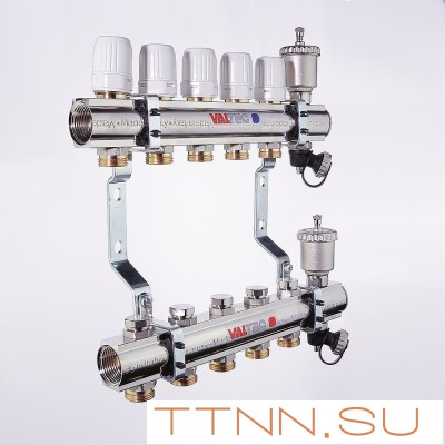 Для отопления VALTEC 1"х9 вых. Евроконус 3/4" Для отопления VALTEC 1"х9 вых. Евроконус 3/4"