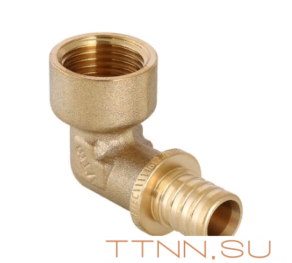 Угольник аксиальный Valtec 16х1/2 VTm.452.BG.001604 с переходом на внутреннюю резьбу