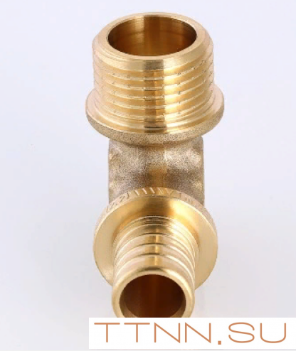 Угольник аксиальный Valtec 16х1/2 VTm.453.BG.001604 с переходом на наружную резьбу