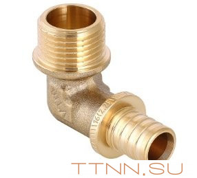 Угольник аксиальный VALTEC 16х1/2 VTm.453.G.001604 с переходом на наружную резьбу