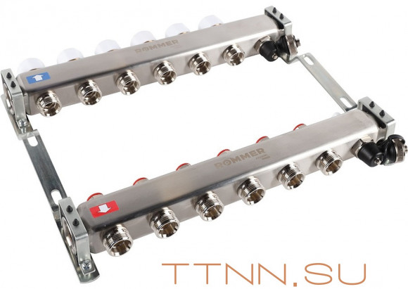 Для отопления Rommer 1"/3/4"x6 с запорными клапанами (RMS-3201-000006) Для отопления Rommer 1"/3/4"x6 с запорными клапанами (RMS-3201-000006)