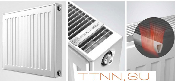 Стальной панельный радиатор Тип 33 Royal Thermo VENTIL COMPACT VC33-450-1700 RAL9016