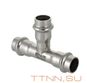 Фитинг из нержавеющей стали-пресс тройник Valtec 35х28х35 Фитинг из нержавеющей стали-пресс тройник Valtec 35х28х35