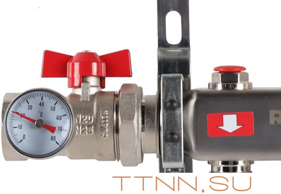 Для отопления Rommer 1"/3/4"x8 с запорными клапанами (RMS-3210-000008) Для отопления Rommer 1"/3/4"x8 с запорными клапанами (RMS-3210-000008)