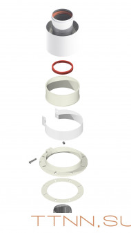 Адаптер коаксиальный 60/100 вертикальный для газовых котлов Navien Адаптер коаксиальный 60/100 вертикальный для газовых котлов Navien