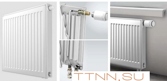 Стальной панельный радиатор Тип 33 Royal Thermo VENTIL COMPACT VC33-450-600 RAL9016