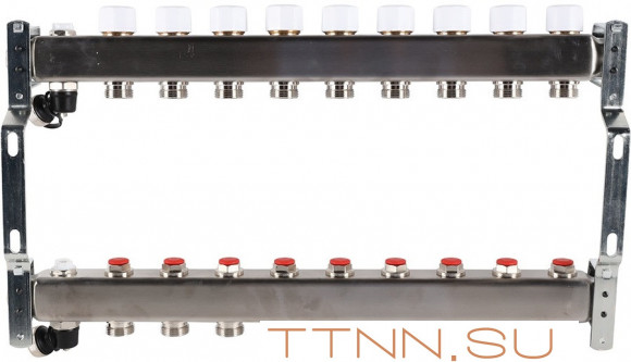 Для отопления Rommer 1"/3/4"x9 с запорными клапанами (RMS-3201-000009) Для отопления Rommer 1"/3/4"x9 с запорными клапанами (RMS-3201-000009)