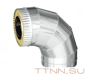 Сэндвич-отвод угол 90° Ф115х200 Сэндвич-отвод угол 90° Ф115х200