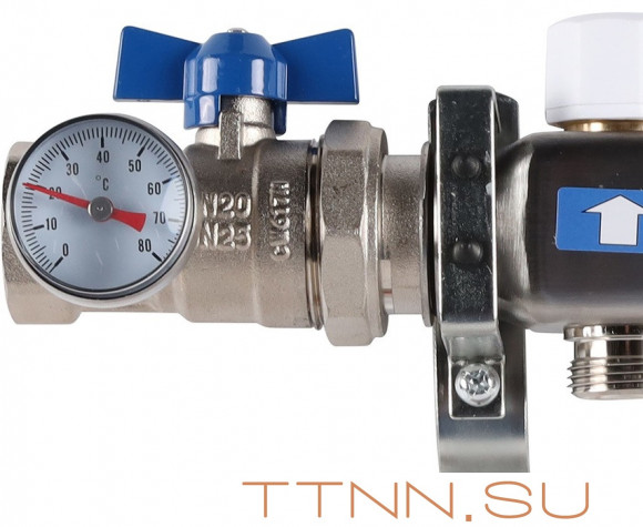 Для отопления Rommer 1"/3/4"x9 с запорными клапанами (RMS-3210-000009) Для отопления Rommer 1"/3/4"x9 с запорными клапанами (RMS-3210-000009)